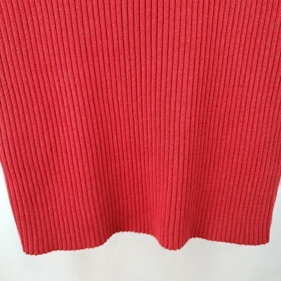 Vintage Y2K Tommy Hilfiger Logo Red Ribbed Long Sleeve 100% Cotton Sweat… - Picture 14 of 16